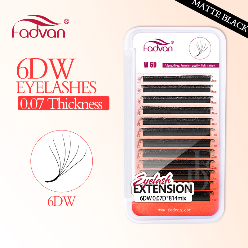Eyelash Extension Human Hair - FADVAN Real 6D W 속눈썹 0.07
