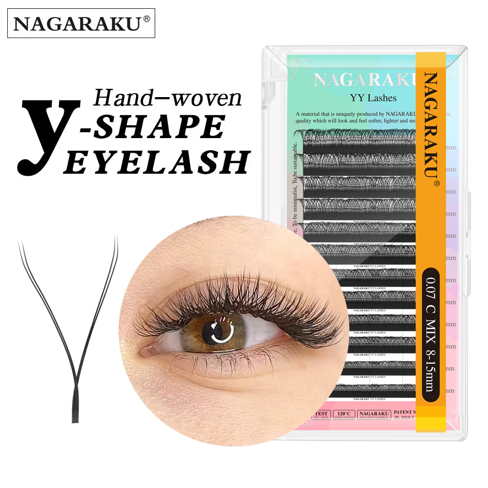 Eyelash Extension Human Hair - NAGARAKU YY 모양 손으로 짠 프리미엄