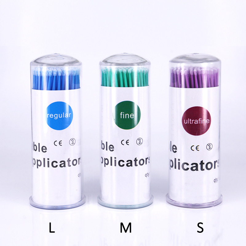 Eyelash Extension Kits - 속눈썹 리프트 키트용 마이크로 브러쉬 100개/병,