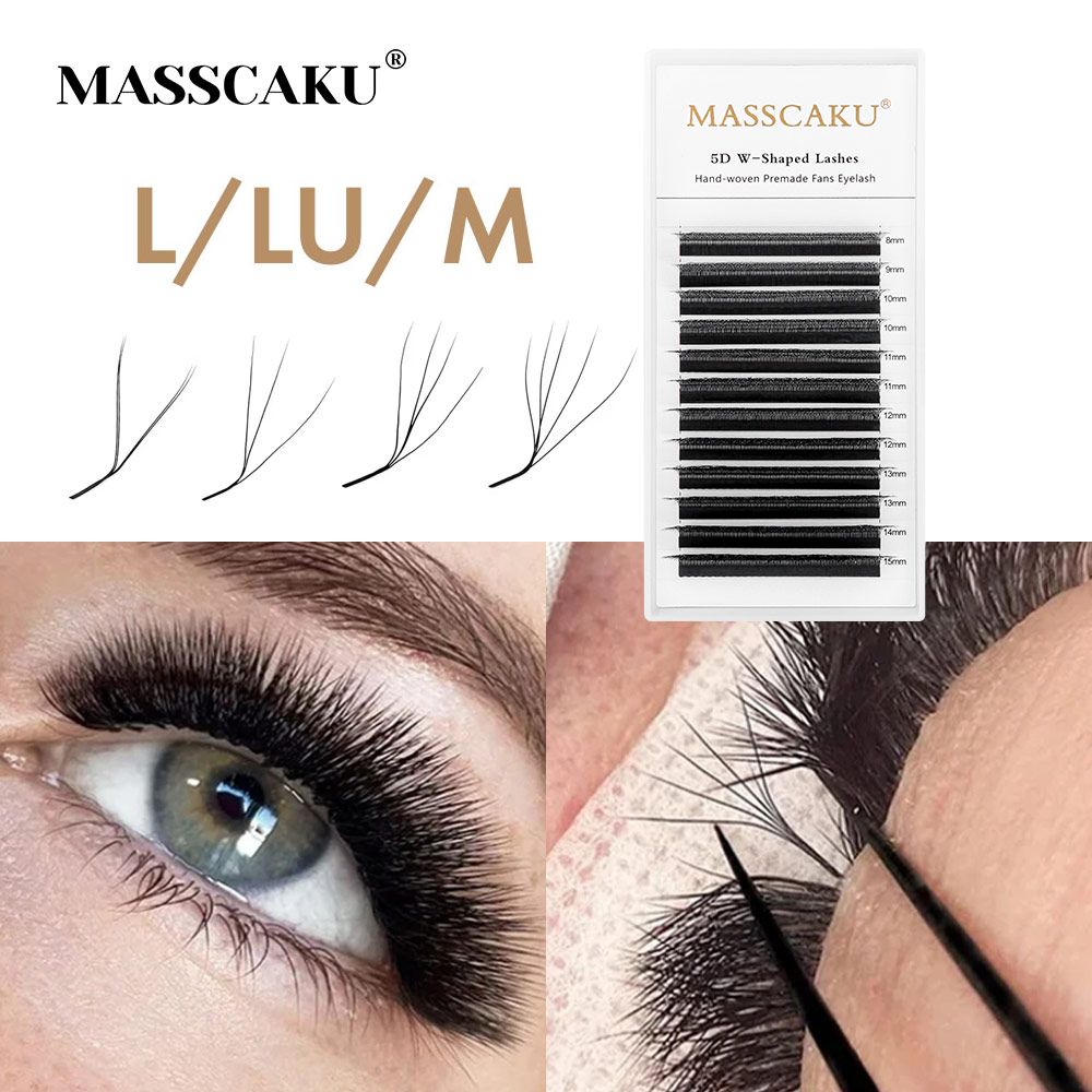 Eyelash Extension Yy - MASSCAKU YY/3D/4D/5D/6D W형 속눈썹 M/L/LU 컬