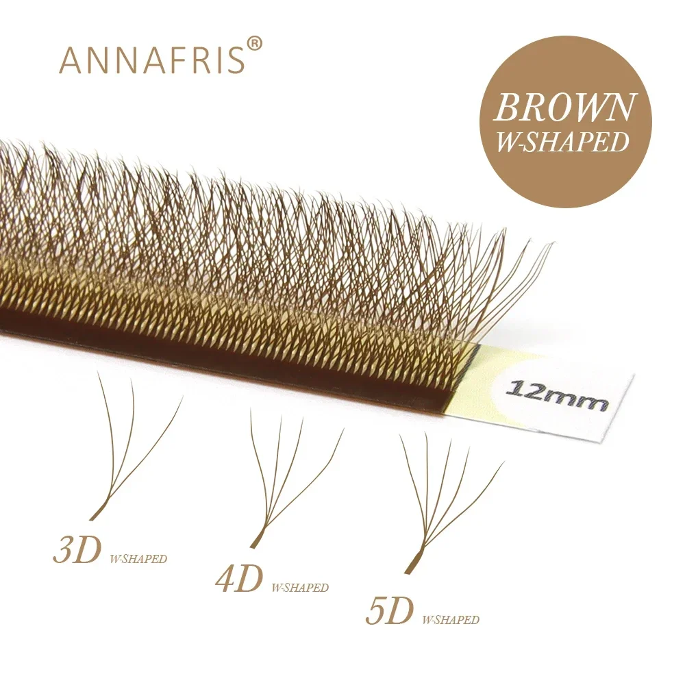Eyelash Extension Yy - ANNAFRIS 브라운 W 모양 속눈썹 연장