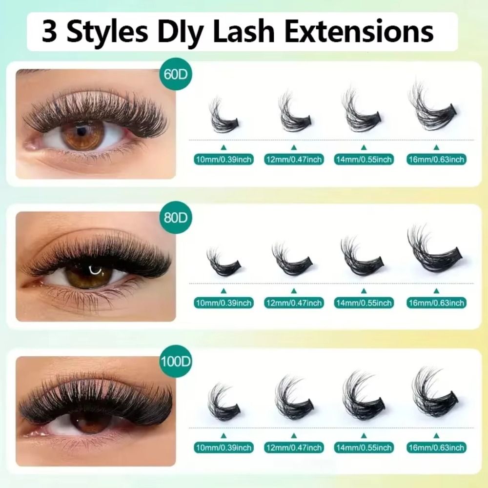 내추럴 룩 인조 속눈썹 본드 앤 씰 클러스터 디자인 D - Eyelash Extension Cluster 리뷰 및 가격