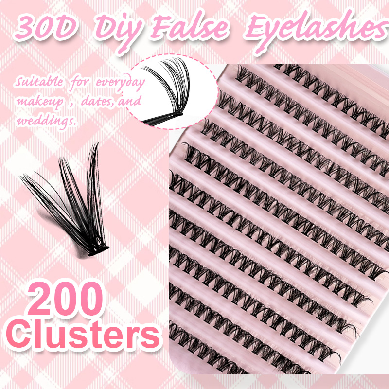 개별 속눈썹 속눈썹 클러스터 8-16mm 200개 자연 - Eyelash Extension Cluster 리뷰 및 가격