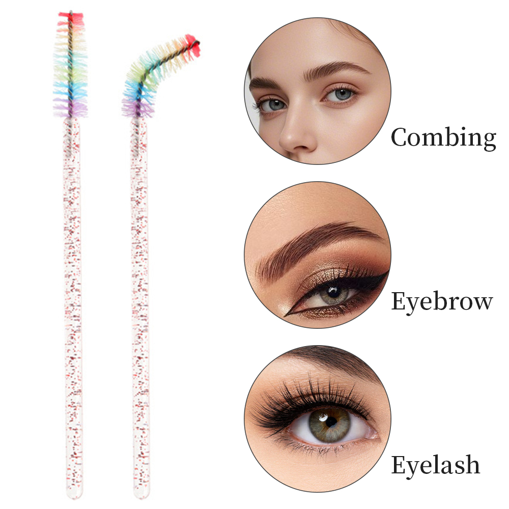50PCS 레인보우 크리스탈 속눈썹 메이크업 브러쉬 일 - Eyelash Extension Course 리뷰 및 가격