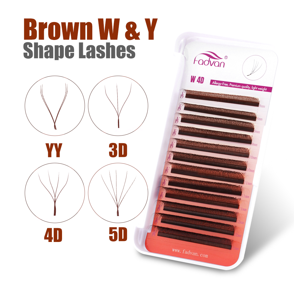 FADVAN 다크 브라운 W 모양 속눈썹, 인조 밍크  - Eyelash Extension Yy 리뷰 및 가격