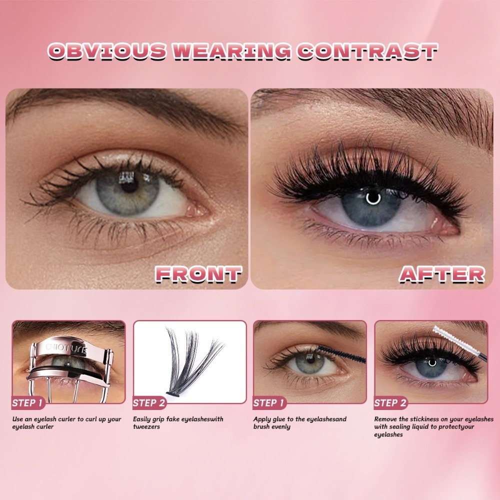 8-16mm 길이의 자연스러운 속눈썹, 가볍고 풍성한  - Eyelash Extension Kits 리뷰 및 가격
