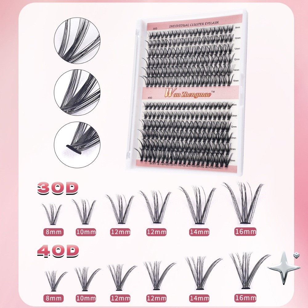 8-16mm 길이의 인조 속눈썹 본드 및 실런트 세트, - Eyelash Extension Cluster 리뷰 및 가격