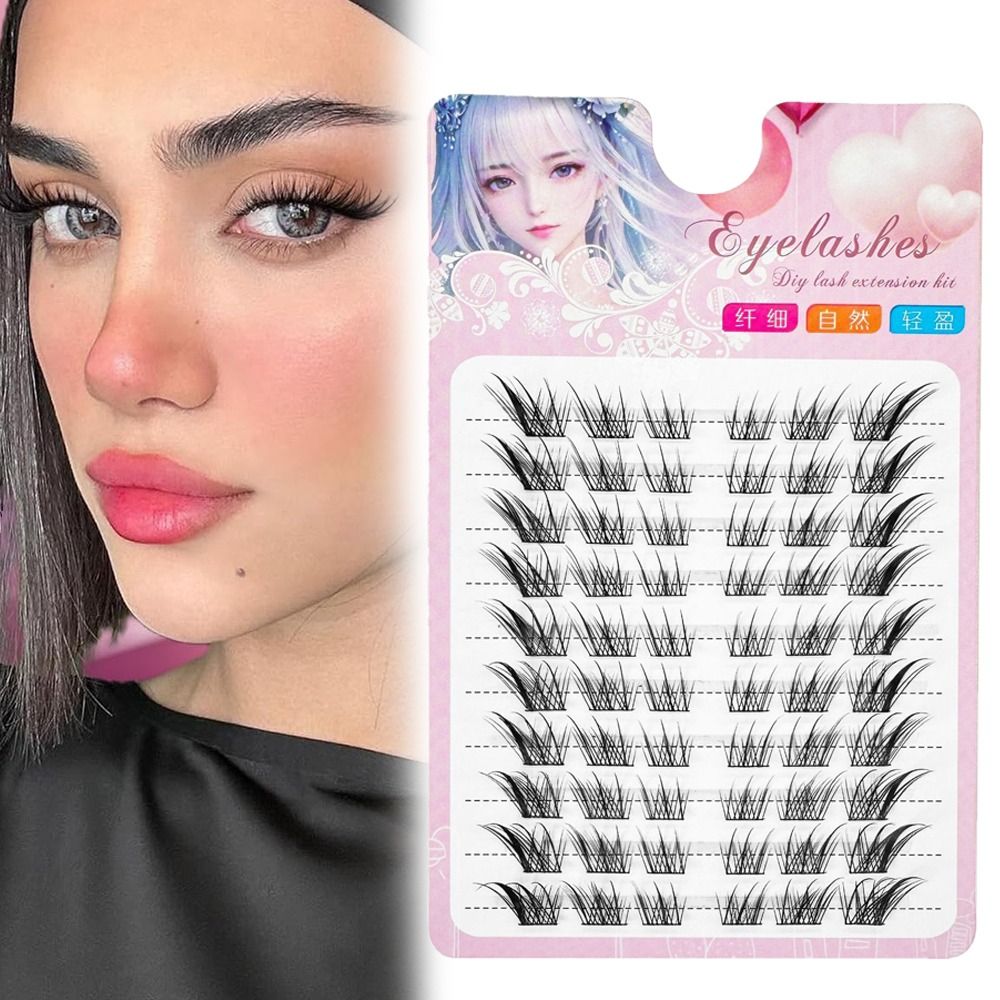 3D 캣아이 클러스터 속눈썹 내추럴 만화 폭스 인조 속 - Eyelash Extension Human Hair 리뷰 및 가격
