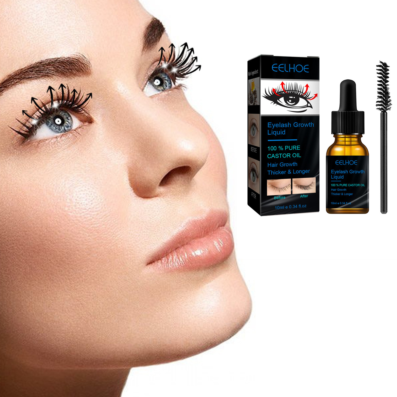 남녀공용 캐스터 오일 속눈썹 성장 세럼, 더 풍성한 속 - Eyelash Extension Human Hair 리뷰 및 가격